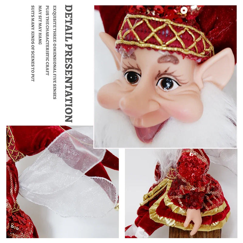 Decoração de Natal 2024 50cm Boneca Elfo
