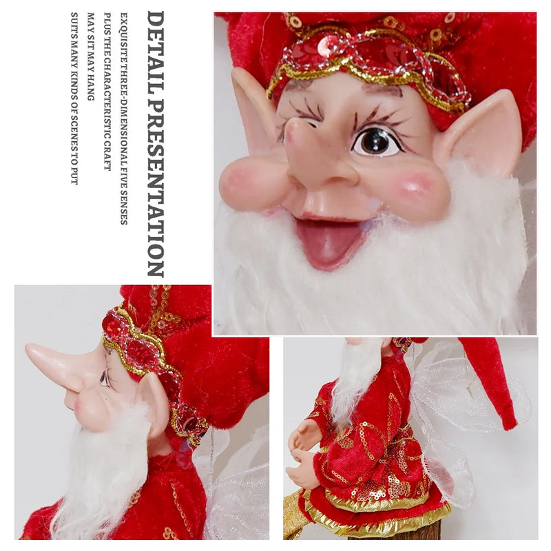 Decoração de Natal 2024 50cm Boneca Elfo